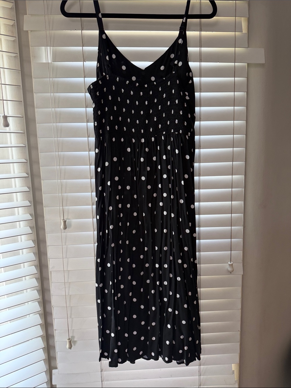 Old Navy Black and White Polka Dot Midi Dress - Picture 4 of 6